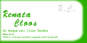 renata cloos business card